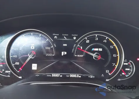 2019 BMW M5 Competition z USA, uszkodzony, nr VIN WBSJF0C54KB285375